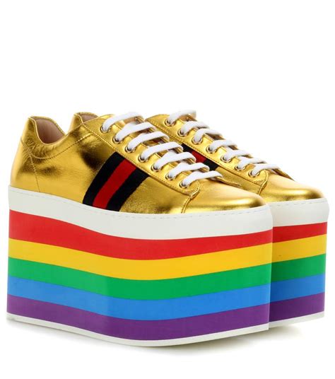 harrods womens gucci shoes|gucci rainbow platform sneakers.